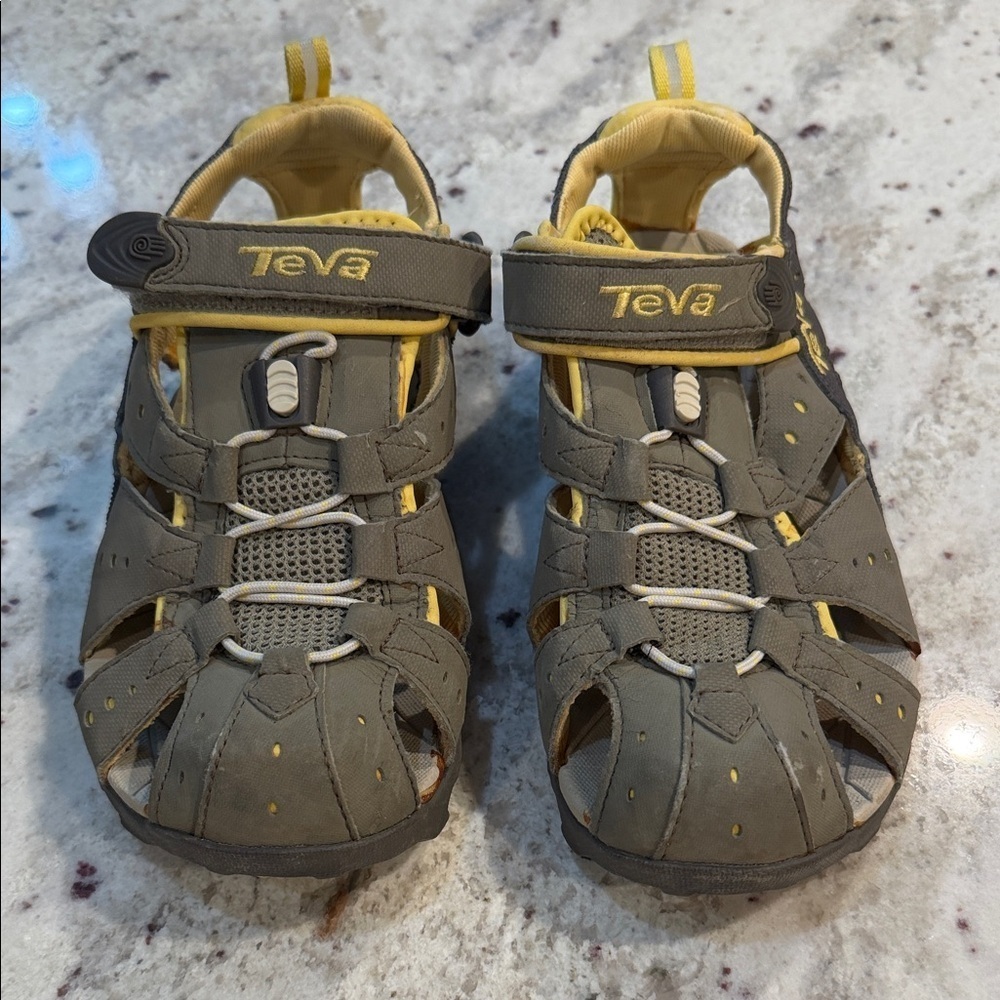 Teva Kids' Sandals in Gray and Yellow